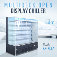 Exhibición de múltiples tallas refrigerador abierto
